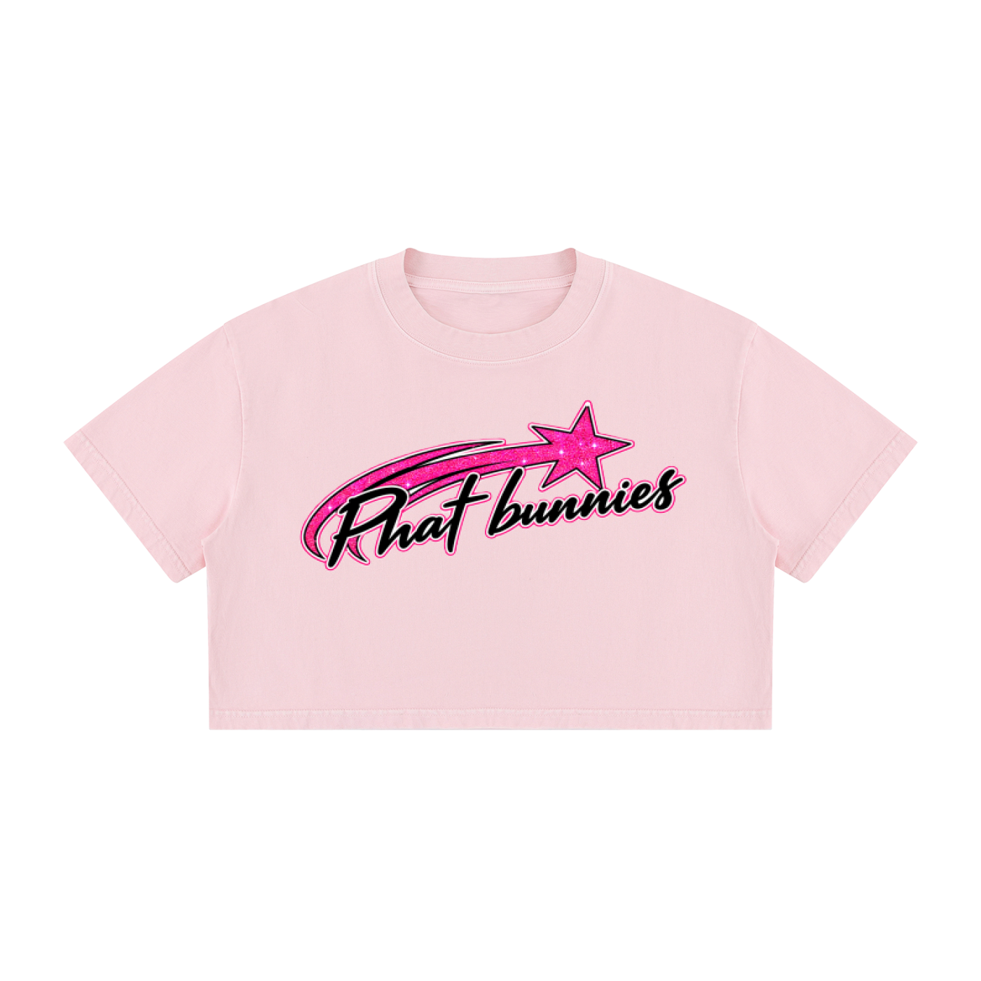 PHAT BUNNIES “HIGH ROLLER” CROP TEE – PINK